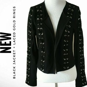 Shinestar NWOT crop biker rocker jacket